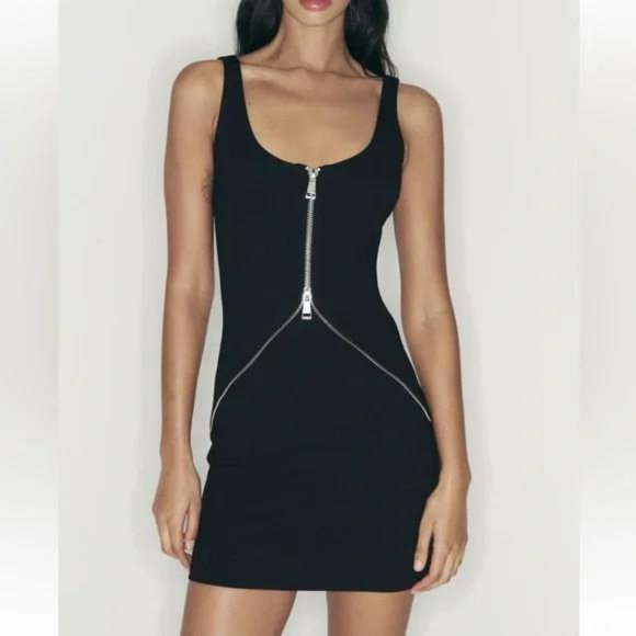 ZARA ZIPPER MINI DRESS - Picture 3 of 6